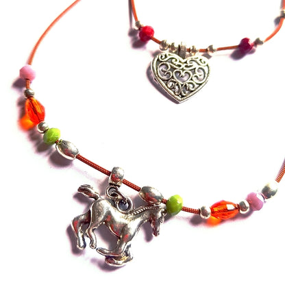 Collanina Cavallo + Cuore