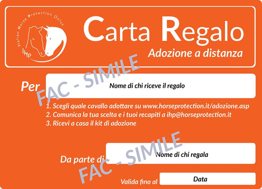 Carta Regalo Adozione IHP